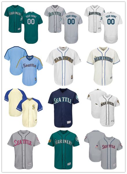 men's seattle majestic alternate green gray white flex base authentic collection custom jersey mariners, Black
men's seattle majestic alternate green gray white flex base authentic collection custom jersey mariners, Black