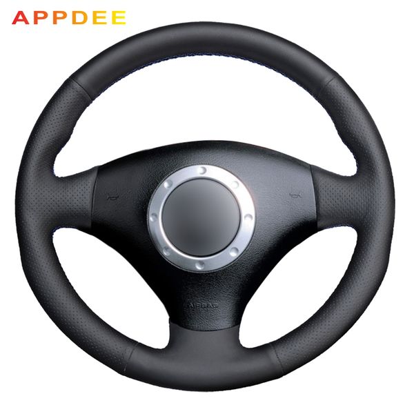 appdee black artificial leather hand-stitched car steering wheel cover for 1999-2005 a3 3-spoke 2000-2003
appdee black artificial leather hand-stitched car steering wheel cover for 1999-2005 a3 3-spoke 2000-2003