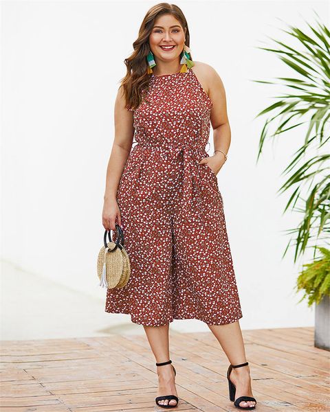 womens floral print jumpsuit summer holiday full length womens plus size sleeveless jumpsuit casual female clothing, Black;white
womens floral print jumpsuit summer holiday full length womens plus size sleeveless jumpsuit casual female clothing, Black;white