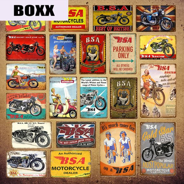 britain motorcycle bsa metal signs tin poster garage club pub bar wall decoration motor bike vintage plate home decor yi-058
britain motorcycle bsa metal signs tin poster garage club pub bar wall decoration motor bike vintage plate home decor yi-058