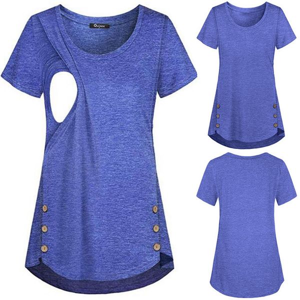 fashion maternity clothes solid color button breastfeeding women shirt fashion pregnant maternity casual soft clothes, White
fashion maternity clothes solid color button breastfeeding women shirt fashion pregnant maternity casual soft clothes, White