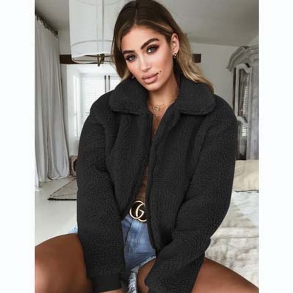 womens fashion plush jacket girls luxury casual coat youth solid color brand clothing womens designer jackets 2020 sale, Black;brown
womens fashion plush jacket girls luxury casual coat youth solid color brand clothing womens designer jackets 2020 sale, Black;brown