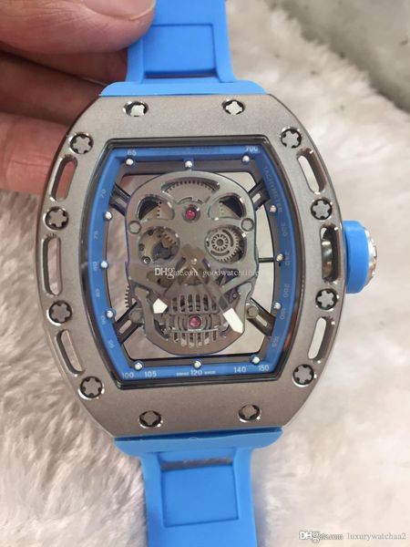 brand mens watch rm 52-01 titanium steel case mechanical automatic watches shantou dial blue rubber strap luxury sports women wristwatch, Slivery;brown
brand mens watch rm 52-01 titanium steel case mechanical automatic watches shantou dial blue rubber strap luxury sports women wristwatch, Slivery;brown
