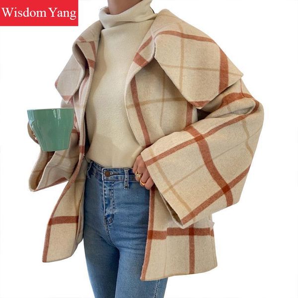 winter coat women sheep wool coats red khaki plaid clothes autumn oversized korean woolen jackets plus size overcoat outerwear, Black
winter coat women sheep wool coats red khaki plaid clothes autumn oversized korean woolen jackets plus size overcoat outerwear, Black