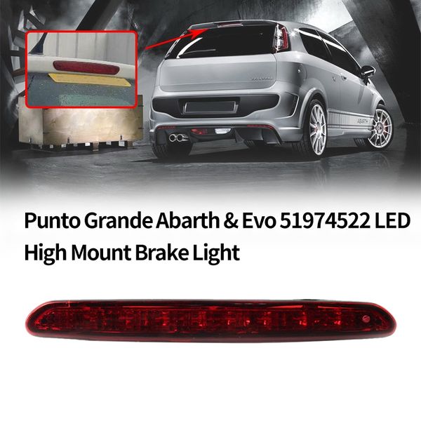 led high mount brake light third rear roof light 3rd brake for punto grande abarth & evo 51974522
led high mount brake light third rear roof light 3rd brake for punto grande abarth & evo 51974522
