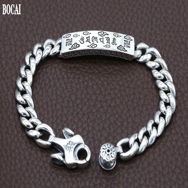 100% real 925 pure silver fashion jewelry 9mm thai silver student man's bracelet six-word mantra s925 bracelet for man, Black
100% real 925 pure silver fashion jewelry 9mm thai silver student man's bracelet six-word mantra s925 bracelet for man, Black