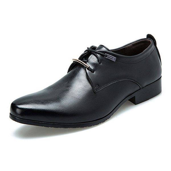 fashion lace up pointed toe men leather casual shoes low wedding party shoes for male shallow office oxfords shoes, Black
fashion lace up pointed toe men leather casual shoes low wedding party shoes for male shallow office oxfords shoes, Black