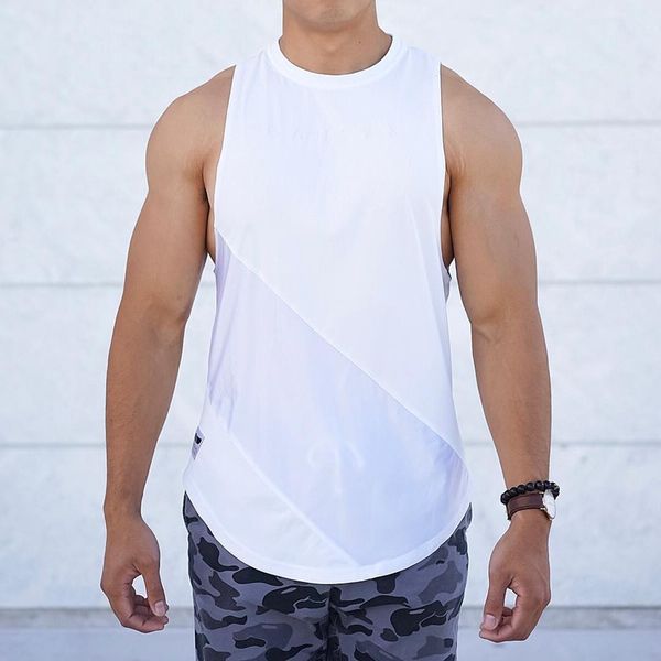 new brand muscle aesthetics sports vest men' tight dry running training jacket sleeveless stretch patchwork fitness vest, White;black
new brand muscle aesthetics sports vest men' tight dry running training jacket sleeveless stretch patchwork fitness vest, White;black