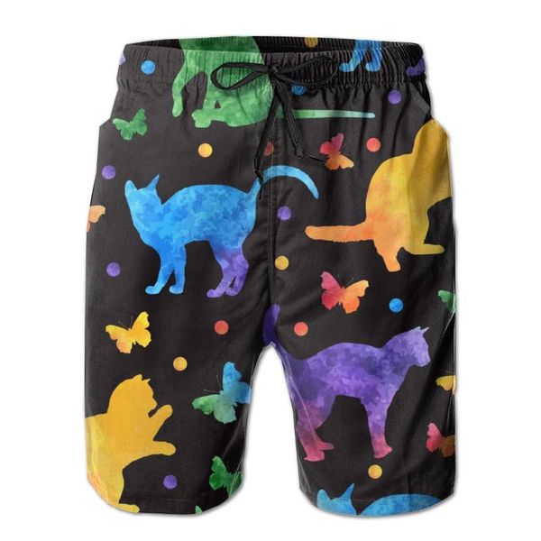 men's shorts mens swimwear swim trunks cats and butterflies beach board swimming swimsuits running sports surffing, White;black
men's shorts mens swimwear swim trunks cats and butterflies beach board swimming swimsuits running sports surffing, White;black