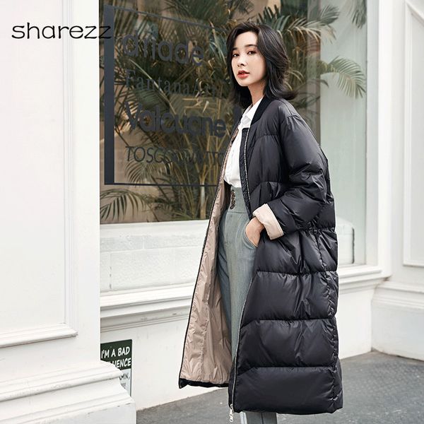 white duck down jacket women thick long winter keep warm coat women standing collar korean female puffer jacket doud femme, Black
white duck down jacket women thick long winter keep warm coat women standing collar korean female puffer jacket doud femme, Black