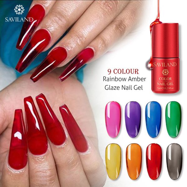 saviland rainbow amber glaze nail gel soak off color uv nail gel polish transparent lacquer diy art need base coat, Red;pink
saviland rainbow amber glaze nail gel soak off color uv nail gel polish transparent lacquer diy art need base coat, Red;pink
