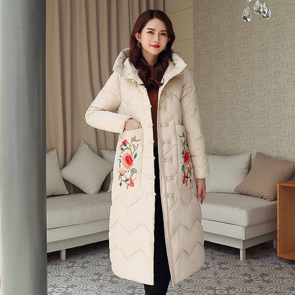 plus size 3xl embroidery jackets 2019 fashion women winter coat long thicken warm elegant cotton padded jacket outwear parkas, Black
plus size 3xl embroidery jackets 2019 fashion women winter coat long thicken warm elegant cotton padded jacket outwear parkas, Black