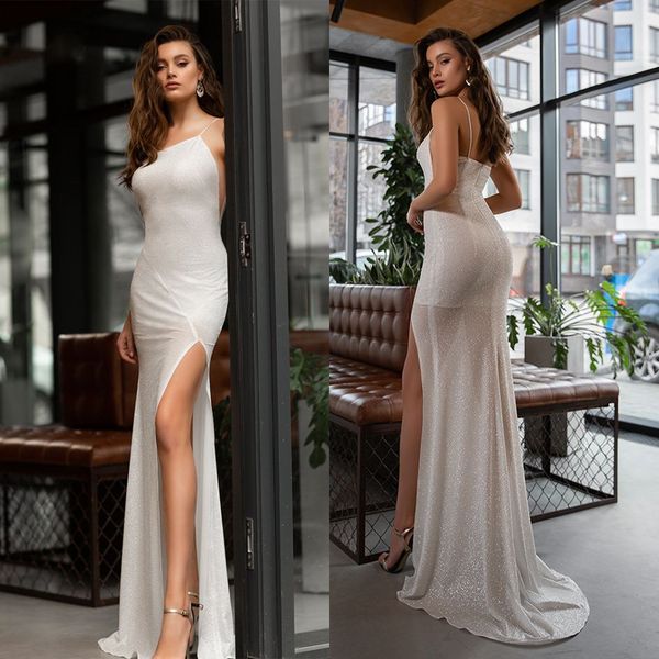 oksana mukha wedding dresses spaghetti straps side split open back bridal gowns custom made lace sweep train mermaid wedding dress, White
oksana mukha wedding dresses spaghetti straps side split open back bridal gowns custom made lace sweep train mermaid wedding dress, White