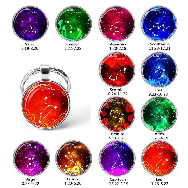 12 zodiac signs keyrings constellation cute cabochon keychain jewelry scorpio sagittarius capricorn virgo pendant birthday gift, Slivery;golden
12 zodiac signs keyrings constellation cute cabochon keychain jewelry scorpio sagittarius capricorn virgo pendant birthday gift, Slivery;golden