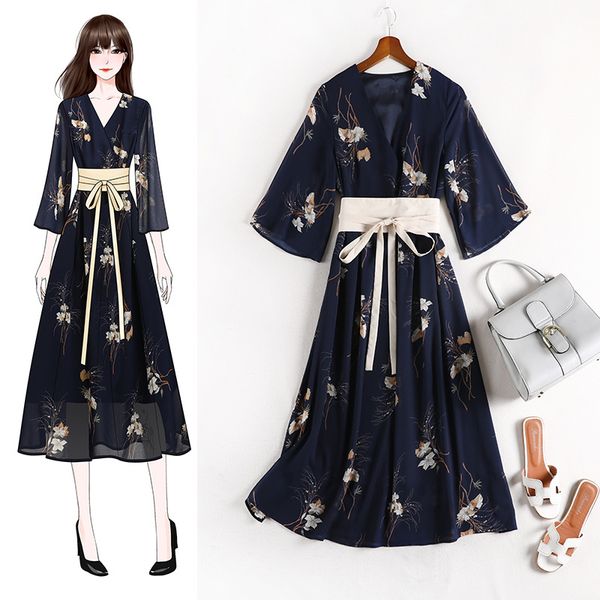 casual dresses large size women's party women national style floral modified hanfu 2021 summer fat mmv collar dress vestido 10580, Black;gray
casual dresses large size women's party women national style floral modified hanfu 2021 summer fat mmv collar dress vestido 10580, Black;gray