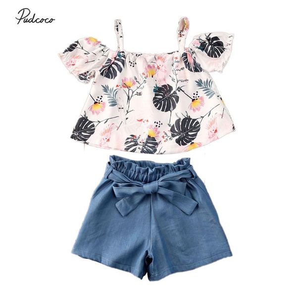 2020 summer fashion kids baby girl clothes leaf print blouse off shoulder bow shorts pants toddler outfits 2pcs set, White
2020 summer fashion kids baby girl clothes leaf print blouse off shoulder bow shorts pants toddler outfits 2pcs set, White