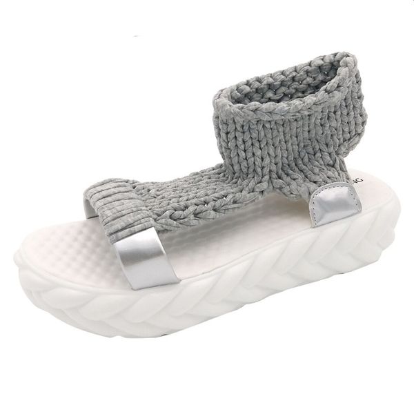 women sandals solid gladiator slides wool knitting back strap pierced peep toe slip on shoes comfortable ladies shoes, Black
women sandals solid gladiator slides wool knitting back strap pierced peep toe slip on shoes comfortable ladies shoes, Black