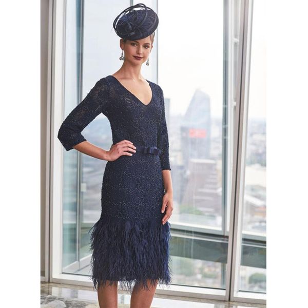 mother of the bridal dresses v neck 3/4 sleeve beads feathers lace sheath prom dress knee length mothers dresses, Black;red
mother of the bridal dresses v neck 3/4 sleeve beads feathers lace sheath prom dress knee length mothers dresses, Black;red