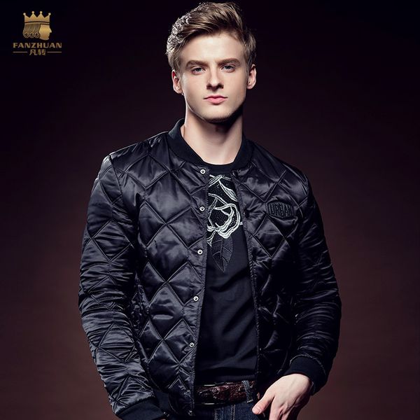 fanzhuan fashion casual male men's outerwear square winter cotton padded jacket coat thick thermal 610132 elastic cuff, Black
fanzhuan fashion casual male men's outerwear square winter cotton padded jacket coat thick thermal 610132 elastic cuff, Black