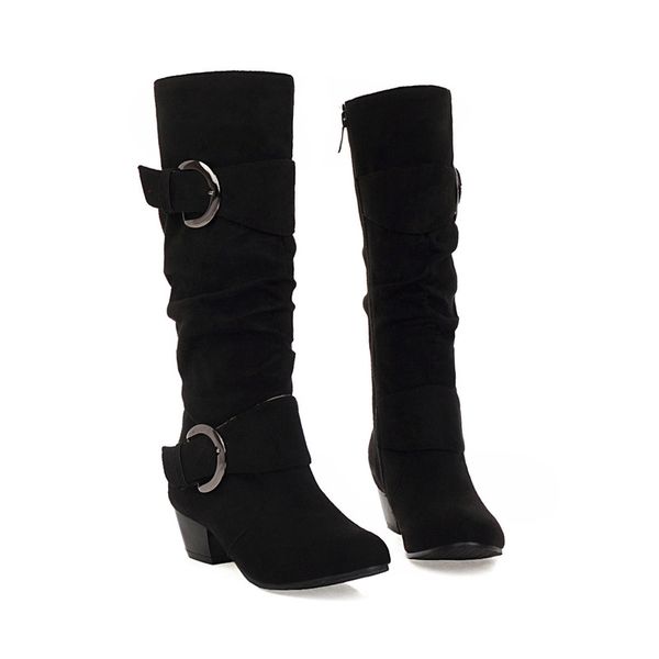 nasbavi 2019 new boots high heels tight scrub boots fashion plus size belt buckle women, Black
nasbavi 2019 new boots high heels tight scrub boots fashion plus size belt buckle women, Black