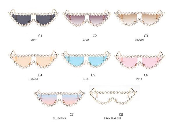 new arrival fashion rhinestone frame women sunglasses pearl tip of temples metal cool cat eye sun glasses gg same model 8 colors, White;black
new arrival fashion rhinestone frame women sunglasses pearl tip of temples metal cool cat eye sun glasses gg same model 8 colors, White;black