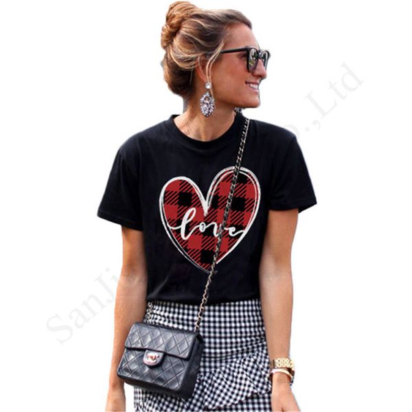 2020 women t shirt plaid heart love letter short sleeve summer tees sports casual shirt t-shirt pullover clothing e1904, White
2020 women t shirt plaid heart love letter short sleeve summer tees sports casual shirt t-shirt pullover clothing e1904, White