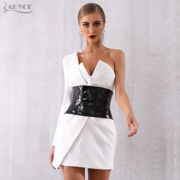 adyce 2020 new autumn women one shoulder bandage dress v neck sash bodycon club dress vestido celebrity evening party, Black;gray
adyce 2020 new autumn women one shoulder bandage dress v neck sash bodycon club dress vestido celebrity evening party, Black;gray