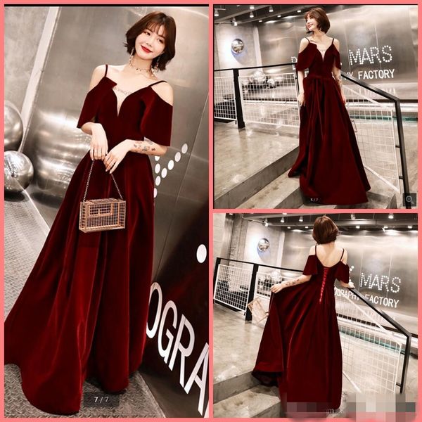 2019 burgundy off the shoulder prom dresses spaghetti straps velvet corset back plus size long eveing party gown formal occasion wear, Black
2019 burgundy off the shoulder prom dresses spaghetti straps velvet corset back plus size long eveing party gown formal occasion wear, Black