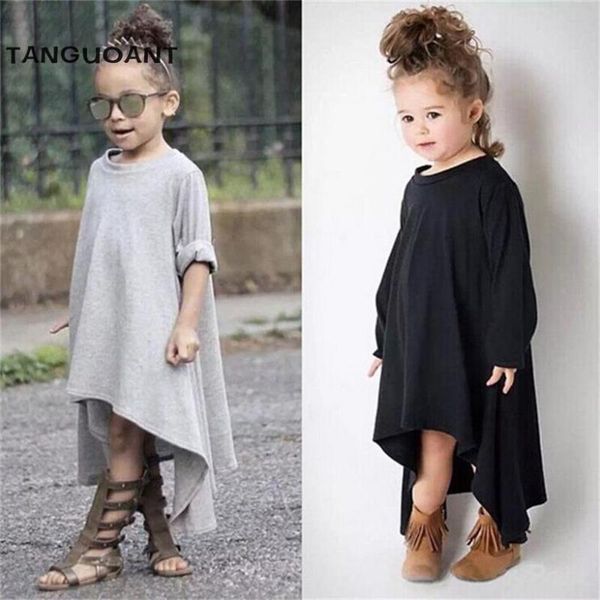 tanguoant spring and summer girl dress black and gray irregular hem dress long sleeves solid for kids, Red;yellow
tanguoant spring and summer girl dress black and gray irregular hem dress long sleeves solid for kids, Red;yellow