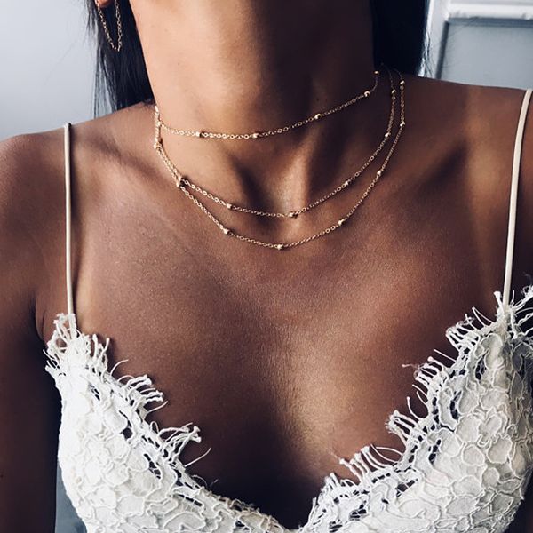 fashion 3-layers gold choker necklace for women geometric female chain necklaces ladies multilayer party jewelry gifts, Silver
fashion 3-layers gold choker necklace for women geometric female chain necklaces ladies multilayer party jewelry gifts, Silver