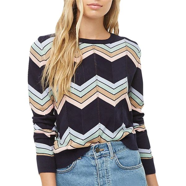 women's sweaters knitted jacket o-neck pullover long sleeve knitwear wave stripe jumper sweater casaco feminino plus size dropship l#18, White;black 
women's sweaters knitted jacket o-neck pullover long sleeve knitwear wave stripe jumper sweater casaco feminino plus size dropship l#18, White;black