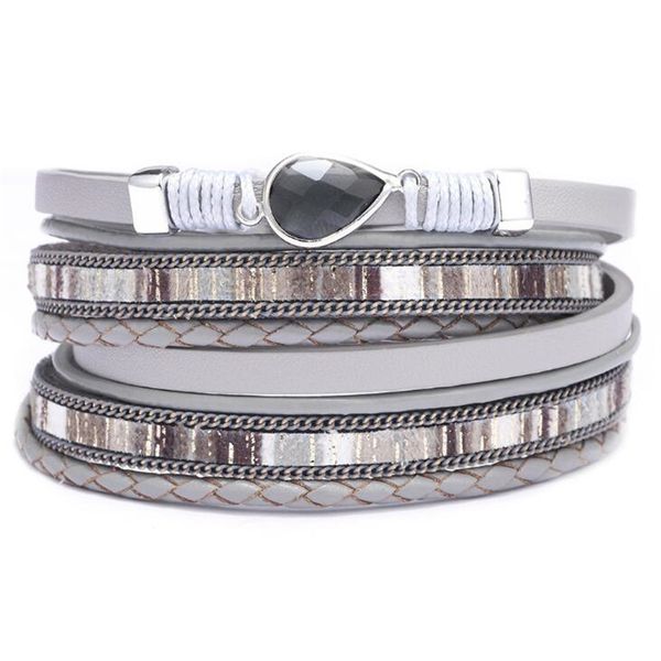 diezi bohemian beads stone charm bracelets for women weave rope leather multiple layers bracelet jewelry drop shipping, Silver
diezi bohemian beads stone charm bracelets for women weave rope leather multiple layers bracelet jewelry drop shipping, Silver