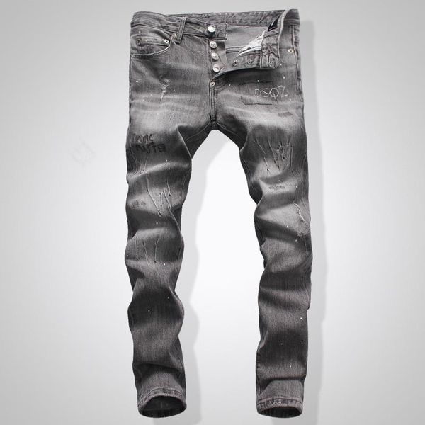 2020 luxury men's distressed ripped skinny jeans fashion designer jeans pour hommes slim printing causal mens pants hip hop designer jo, Blue
2020 luxury men's distressed ripped skinny jeans fashion designer jeans pour hommes slim printing causal mens pants hip hop designer jo, Blue