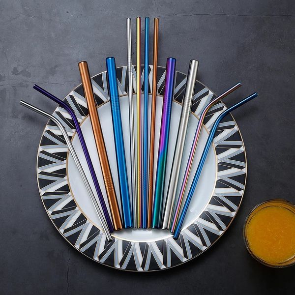 304 stainless steel reusable drianking straws sturdy bent straight straws 215*6mm with cleaner brush kitchen accessories sale
304 stainless steel reusable drianking straws sturdy bent straight straws 215*6mm with cleaner brush kitchen accessories sale