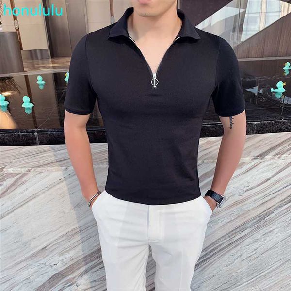 men's polos 2021 solid color short sleeve shirt summer thin middle-aged and young people's versatile fit casual half top, White;black
men's polos 2021 solid color short sleeve shirt summer thin middle-aged and young people's versatile fit casual half top, White;black