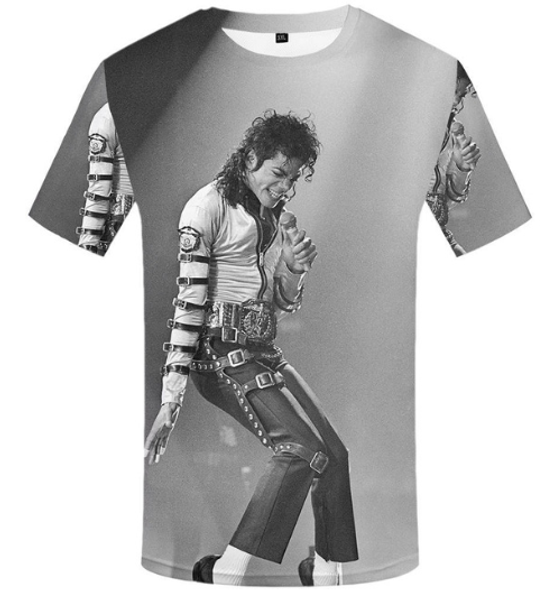 fashion king of rock and roll michael jackson t-shirt women men summer 3d print short sleeve crewneck casual q332, White;black
fashion king of rock and roll michael jackson t-shirt women men summer 3d print short sleeve crewneck casual q332, White;black
