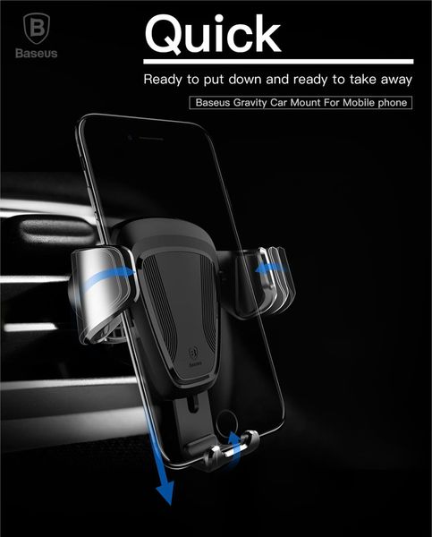 baseus gravity car holder for iphone samsung cell mobile phone holder 360 degree gps air vent mount clip car phone holder stand
baseus gravity car holder for iphone samsung cell mobile phone holder 360 degree gps air vent mount clip car phone holder stand
