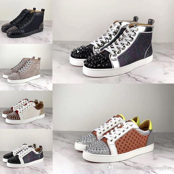 2019 new designer red men's shoes women's shoes casual laces ik no limit rare studs and rhinestone graffiti, Black
2019 new designer red men's shoes women's shoes casual laces ik no limit rare studs and rhinestone graffiti, Black