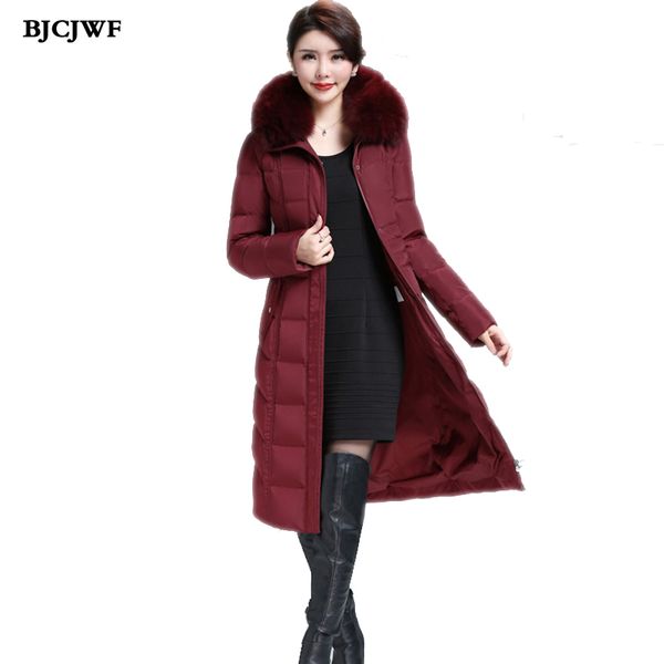 bjcjwf 2017 womens down jackets oversize winter warm white duck down x-long coat real raccoon fur hooded thick parka outwear 6xl, Black
bjcjwf 2017 womens down jackets oversize winter warm white duck down x-long coat real raccoon fur hooded thick parka outwear 6xl, Black
