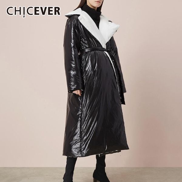 chicever pu leather hit color lace up womens cotton coats lapel collar long sleeve parkas female 2019 fashion winter new clothes, Black
chicever pu leather hit color lace up womens cotton coats lapel collar long sleeve parkas female 2019 fashion winter new clothes, Black