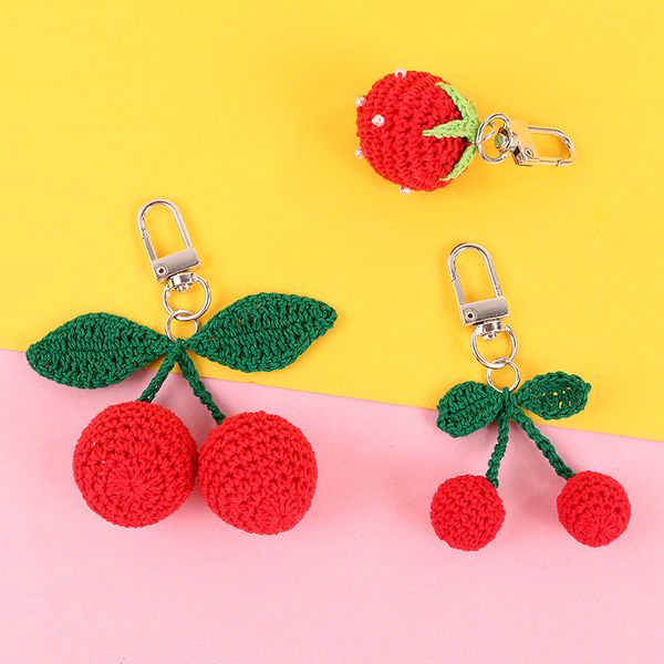 1pc knitted simulated pearl cherry keychain keyring for women girl jewelry simulated fruit car key ring cute bandbag keyring, Silver
1pc knitted simulated pearl cherry keychain keyring for women girl jewelry simulated fruit car key ring cute bandbag keyring, Silver