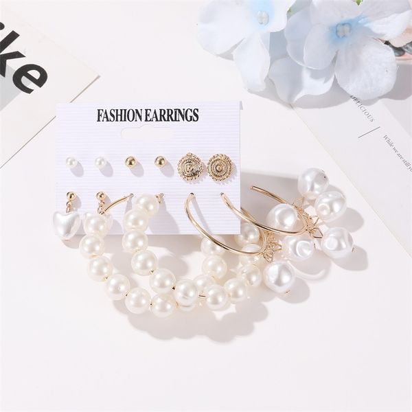2020 fashion women's pearl alloy geometric dangle earrings vintage oversize exaggeration earrings set punk brincos jewelry new, Silver
2020 fashion women's pearl alloy geometric dangle earrings vintage oversize exaggeration earrings set punk brincos jewelry new, Silver