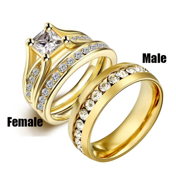 his and hers women fashion jewelry princess cut gold&stainless steel 5a white cz zirconia wedding band men couple ring set, Slivery;golden
his and hers women fashion jewelry princess cut gold&stainless steel 5a white cz zirconia wedding band men couple ring set, Slivery;golden