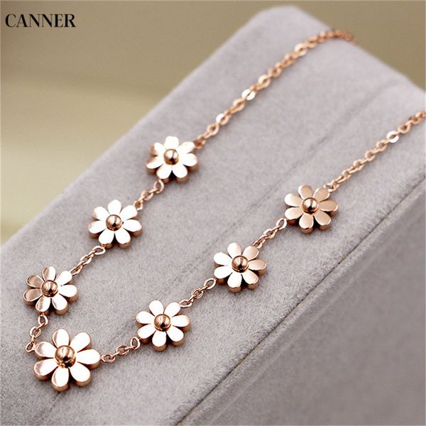 canner 2019 new rose gold 7 daisy anklets bracelet women cute foot jewelry for girl gifts, Red;blue
canner 2019 new rose gold 7 daisy anklets bracelet women cute foot jewelry for girl gifts, Red;blue
