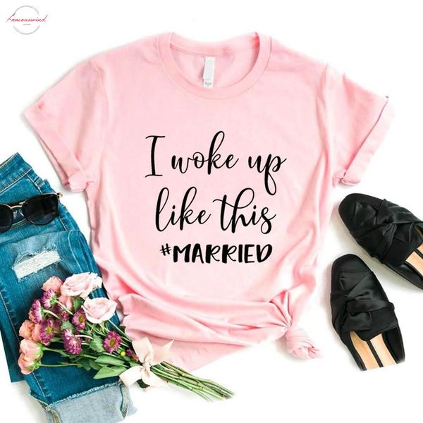 i woke up like this married print women tshirts cotton casual funny t shirt for 100% cotton lady tee hipster 6, White
i woke up like this married print women tshirts cotton casual funny t shirt for 100% cotton lady tee hipster 6, White
