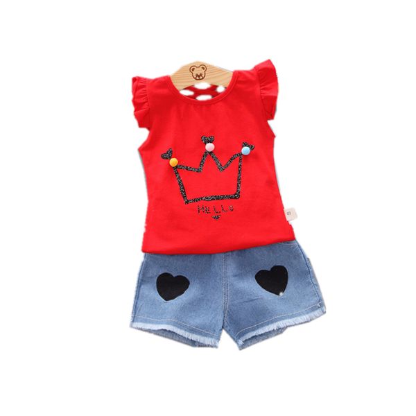 new children cotton clothes summer baby girls printed o-neck vest denim shorts 2pcs/sets infant kids fashion toddler tracksuits, White
new children cotton clothes summer baby girls printed o-neck vest denim shorts 2pcs/sets infant kids fashion toddler tracksuits, White