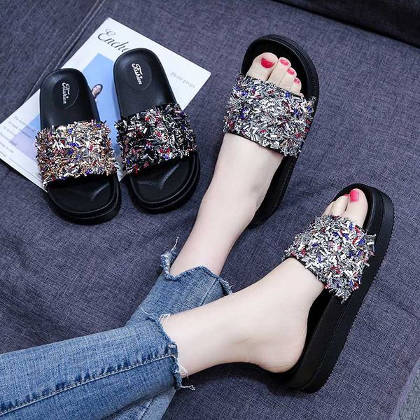 slippers women summer female shoes loafers platform med slides fashion 2020 flat luxury bling pu basic rubber slippers casual, Black
slippers women summer female shoes loafers platform med slides fashion 2020 flat luxury bling pu basic rubber slippers casual, Black