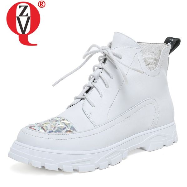 zvq genuine leather ankle boots 2019 winter new concise casual round toe cross-tied crystal outside women shoes drop shipping, Black
zvq genuine leather ankle boots 2019 winter new concise casual round toe cross-tied crystal outside women shoes drop shipping, Black