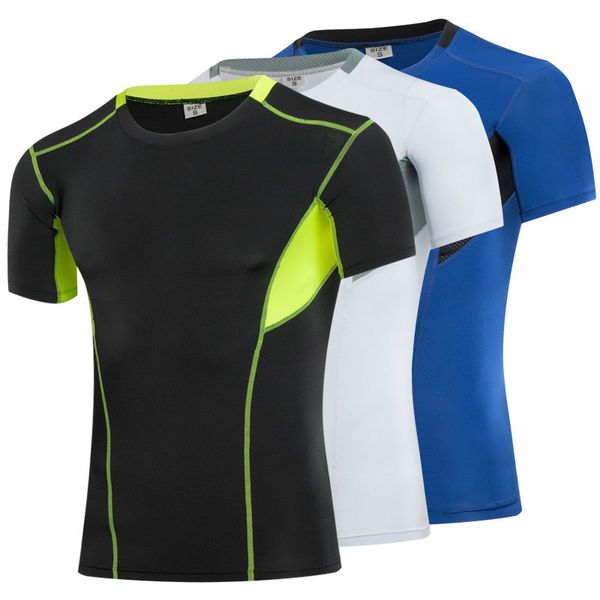 new 2019 gym fitness tights compression t-shirt fitness running clothes quick drying breathable sports workout shirts men, Black;blue
new 2019 gym fitness tights compression t-shirt fitness running clothes quick drying breathable sports workout shirts men, Black;blue