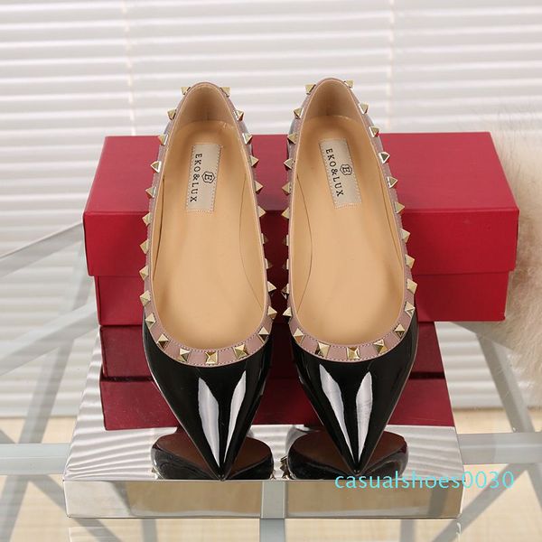 мода марка класса люкс vogue женщины обувь заклепки квартиры остроконечные toe flats металл шипованных обувь кожа балерина плюс размер 33-43, Black
мода марка класса люкс vogue женщины обувь заклепки квартиры остроконечные toe flats металл шипованных обувь кожа балерина плюс размер 33-43, Black